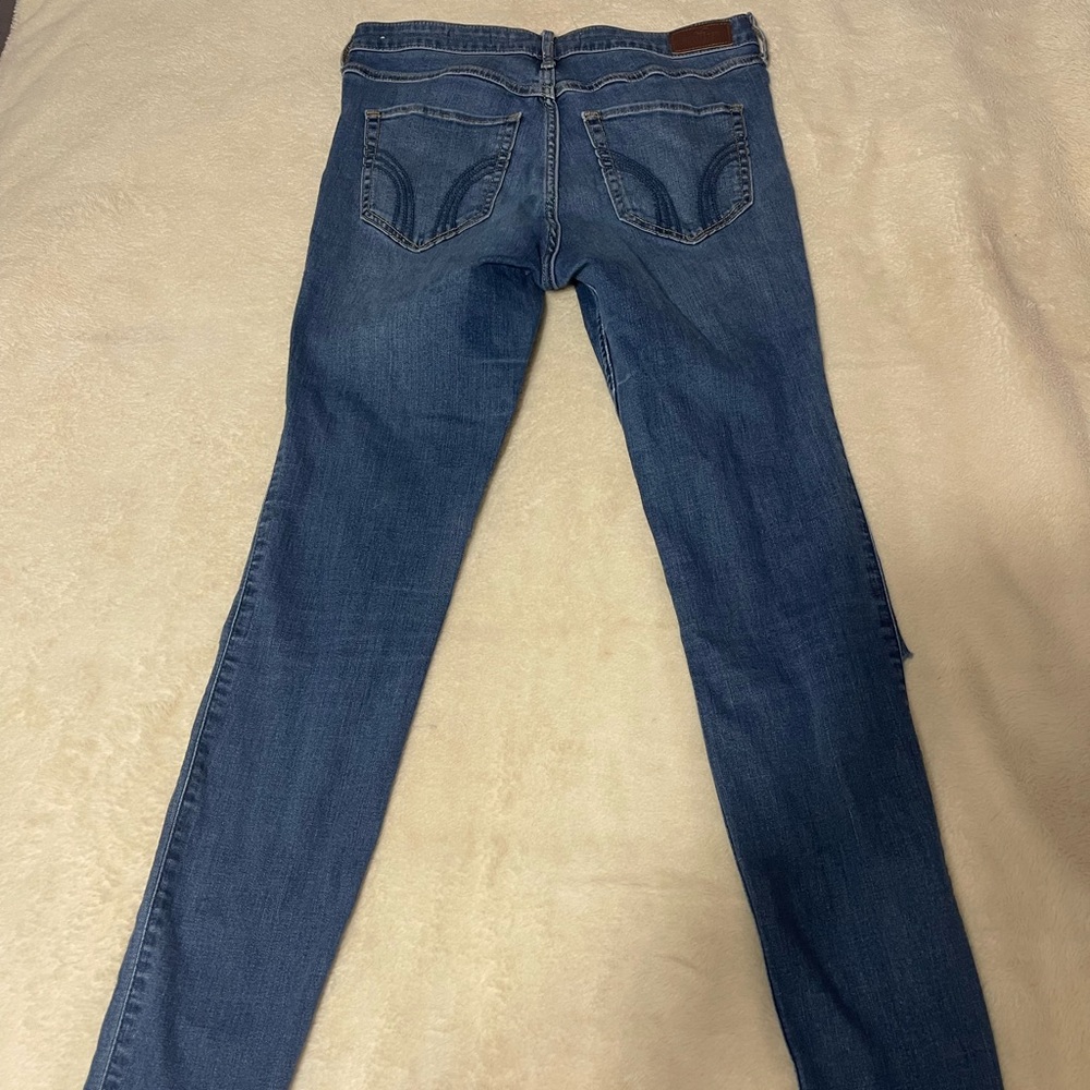 Hollister Women's Distressed Raw Hem High Rise Super Skinny Jeans | 9L - Picture 3 of 5